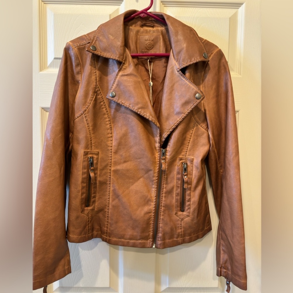 Max Studio Faux Leather Jacket